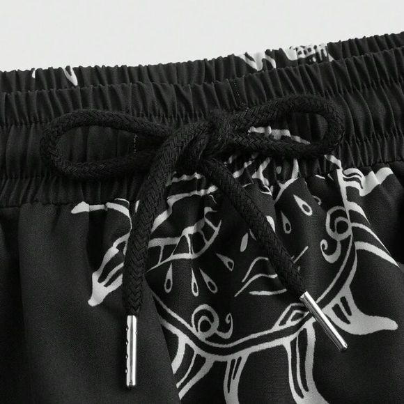 Plus Size Black Goth Galaxy Women's Tank Top And Elastic Waist Midi Skirt Set - Picture 6 of 9